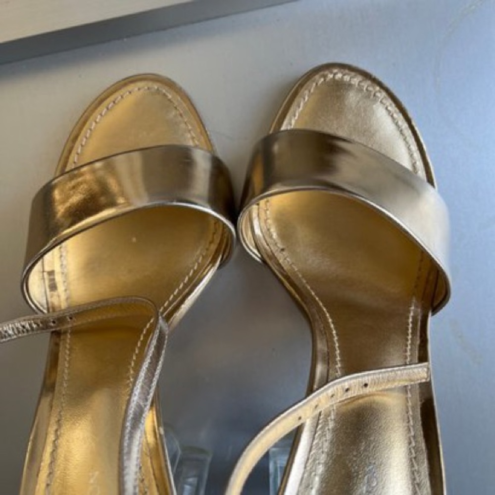 Louis Vuitton 37 Crystal Flower Sandals Gold - Picture 2 of 4
